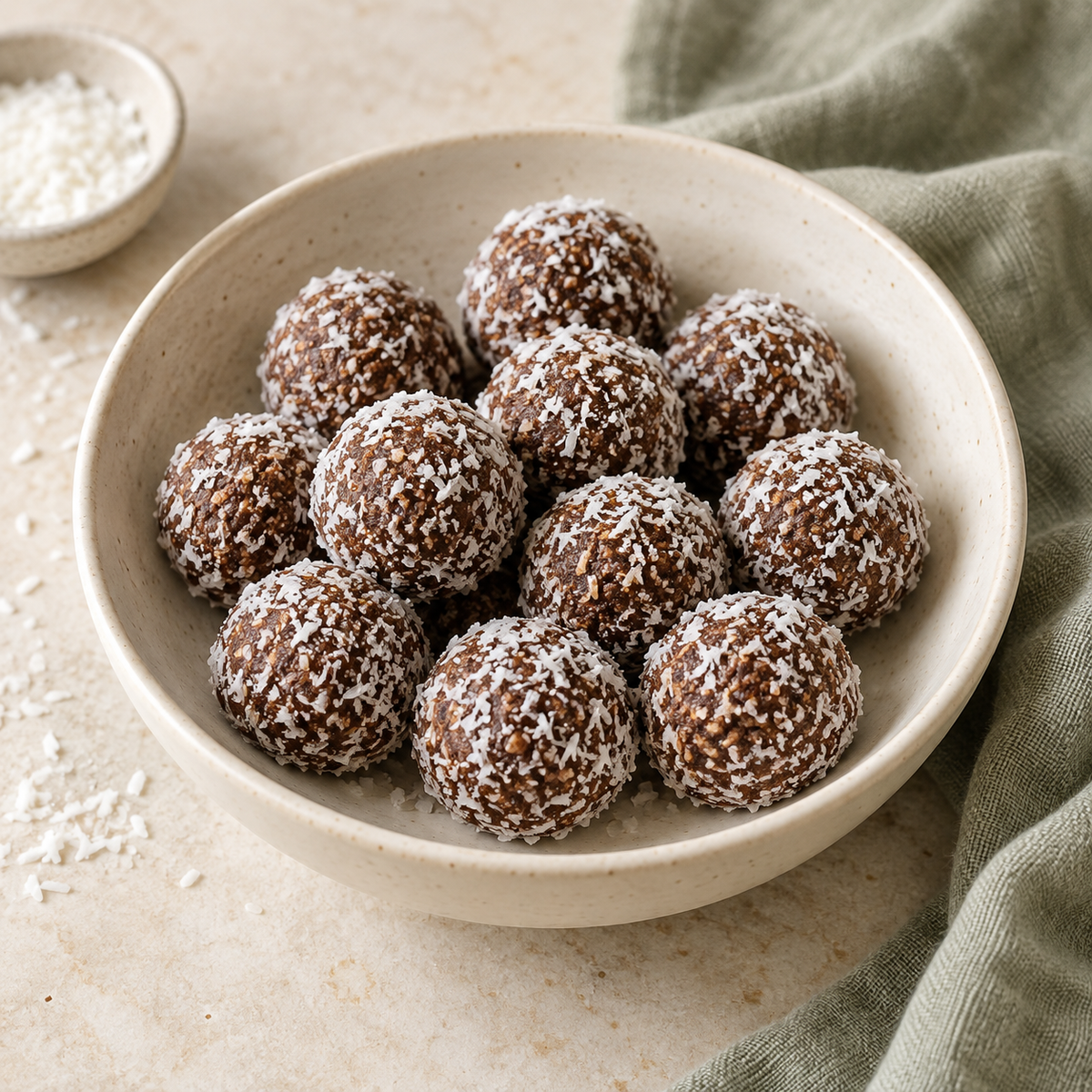 Chocolate Coconut Protein Balls